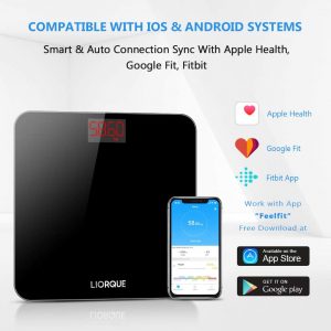 LIORQUE Body Smart Scale,Digital Weight Scale with Body Fat sync with Wi-Fi  Bluetooth, 14 Body Composition Monitor with iOS Android APP, Wireless  Cloud-Storage, 8 Users – LIORQUE