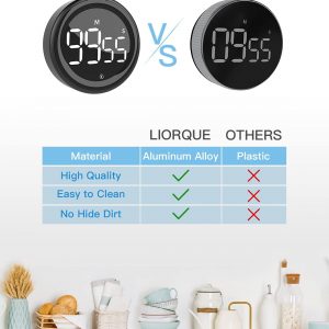 Liorque LIORQUE Kitchen Timers for cooking, Magnetic Timer clock