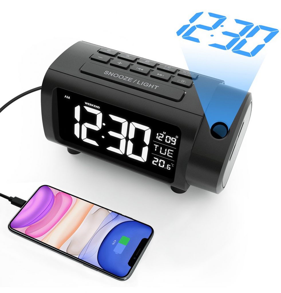 radio clock alarm with projaction